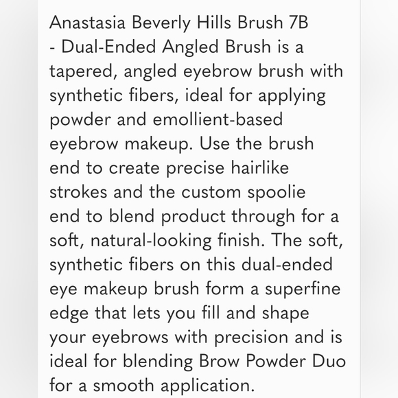 Anastasia Beverly Hills Dual-Ended Angled Brush 7B for Brows - Picture 2 of 2